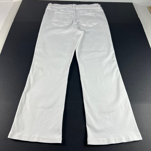 Spanx Jeans Women's Extra Large Pull On Kick Flare High Rise White Stretch Denim - Picture 8 of 16